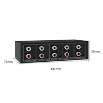 4 In 1 Out  3.5mm + RCA Audio Switcher 4 Channels Audio Converter, AUX -401