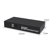 VSW21 AV 2 In 1 Out Audio Switcher RCA Audio Selector Box, VSW21