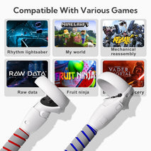 For Meta Quest 2 Controller Grip Games Handle Playing BeatSaber Baseball, For Meta Quest 2
