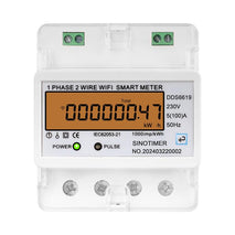 Single-phase Tuya WiFi Energy Meter AC 220V, SINOTIMER DDS6619-048 80A With Switch, SINOTIMER DDS6619-047 100A Without Switch