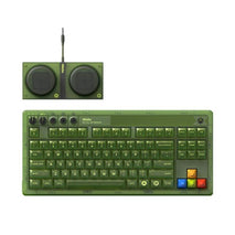8BitDo Retro87 Mechanical Keyboard Retro RGB Lighting Green Transparent Keyboard With Large Keys, Green Transparent Keyboard