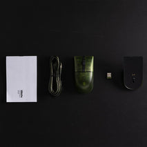8BitDo Retro R8 Green Translucent Wireless Mouse With Charging Base, Green Translucent Mouse
