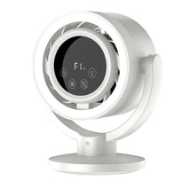 F168 Intelligent Voice Desktop Circulation Fan Touch-Screen Shaking-Head High Rotation Speed Bladeless Night Light Fan