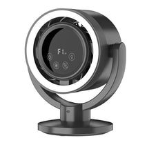 F168 Intelligent Voice Desktop Circulation Fan Touch-Screen Shaking-Head High Rotation Speed Bladeless Night Light Fan