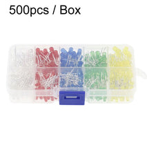 500pcs / Box LED 5 Colors Light Emitting Diode Boxed Set, F3, F5