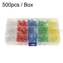 500pcs / Box LED 5 Colors Light Emitting Diode Boxed Set, F3, F5