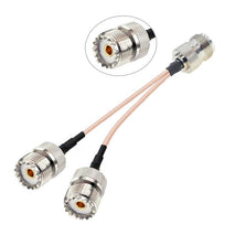 UHF Female To 2 Female 1 In 2 Adapter Y Type PL-259 To SO239 RG316 Coaxial Feedthroughs, 15cm, 20cm, 30cm