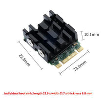 FinalCool  M.2 2230 SSD Heat Sink Aluminum Solid Disk Drive Radiator, M.2 2230 Black