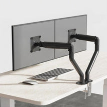 17-32 Inch Dual Monitor Mount Gas Spring 360 Degree Heavy Duty Floating Desk Arm, Dual Monitor Mount Black