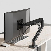For 15-32 Inch Monitor Bracket Adjustable Gas Spring Computer Screen Desk Mount Stand, Arm Black, Arm White