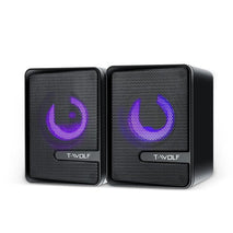 T-WOLF S3 USB/3.5mm Desktop Speakers For Phone / PC / Laptop Dual Diaphragm Subwoofer Sound System, S3