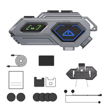 C8Pro IPX7 Waterproof Two-Person Intercom Helmet Bluetooth Headset With Flashlight, Soft Mic, Hard Mic, Soft and Hard Mics