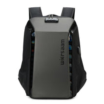 Wiersaam WY1350 Men Anti-Theft Business Backpack Laptop Bag For Travel With Password Lock, WY1350 Gray