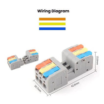5pcs 3 In 3 Out Terminal Block Push-type Junction Box, KV232 3 In 3 Out