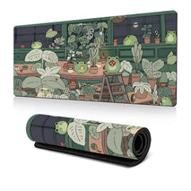 Frog Mouse Pad Cute Green Desk Mat With Non-Slip Rubber Base  For Computer Laptop, 300x600x2mm, 300x600x3mm, 300x700x2mm, 300x700x3mm, 300x800x2mm, 300x800x3mm, 400x900x2mm, 400x900x3mm