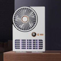 2-in-1 Household Electric Fan Mosquito Killer Lamp LED Digita lDesktop Fan, Plug-in Black, Plug-in White, 3000mAh Black, 3000mAh White