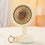 Student USB Small Desktop Fan Replaceable Animal Ears Multi-Speed Lithium Battery Mute Fan, Beige Bear, Pink Bear, Green Bear, Beige Deer, Green Deer, Pink Deer