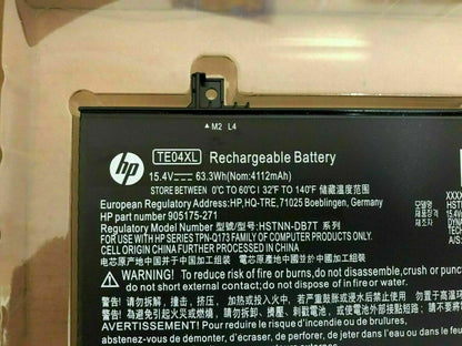 New HP TE04XL Original Laptop Battery for HSTNNDB8T L15188-2C1 905175271 HP Omen 15-AX200 Pavilion 15-BC200NB 15-BC251NR 1 OMEN 15-AX200NA Series