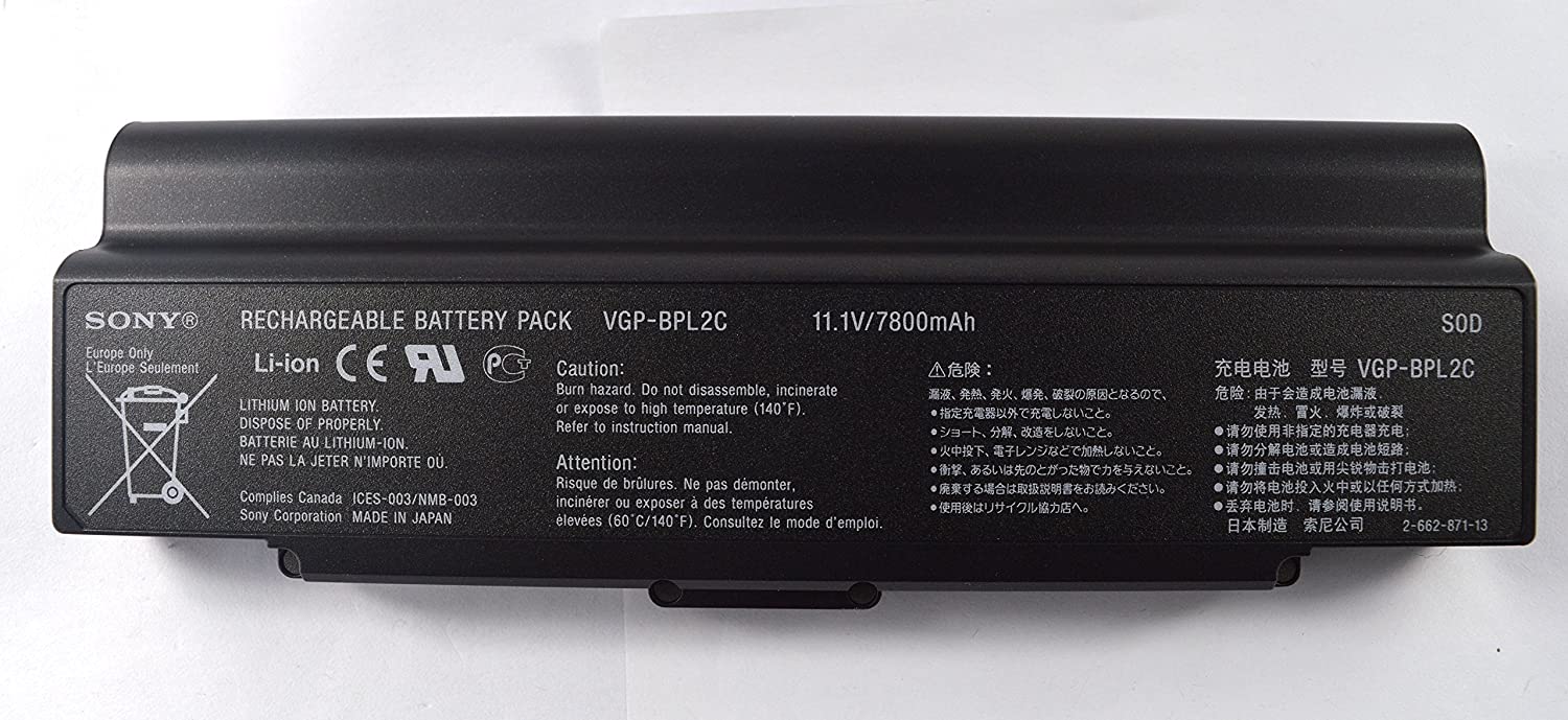 SONY VGP-BPL2C VGP-BPL2 Original Battery for Sony VC22CH C12C 7200HZ BPS2C BPS2A BPS2B C90HS C90NS C90S C11C VAIO VGNFT73DB VAIO VGNFT32B