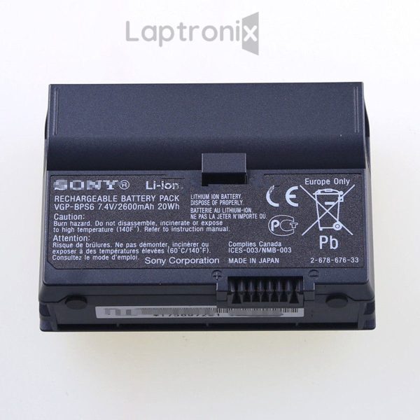 New Sony VAIO VGP-BPL6 VGP-BPS6 VGN-UX380N Laptop Battery for VAIO VGN-UX100 VAIO VGN-UX280 VAIO VGN-UX90 VAIO VGN-UX91