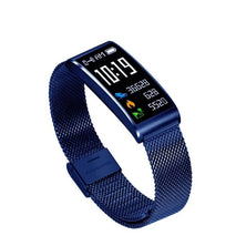 X3 0.96 inch Screen Display Steel Watch Band Bluetooth Smart Bracelet, IP68 Waterproof, Support Pedometer / Heart Rate Monitor / Sleep Monitor / Blood Pressure Monitor, Compatible with Android and iOS Phones, Steel Watch Band/Gold, Steel Watch Band/Sil...