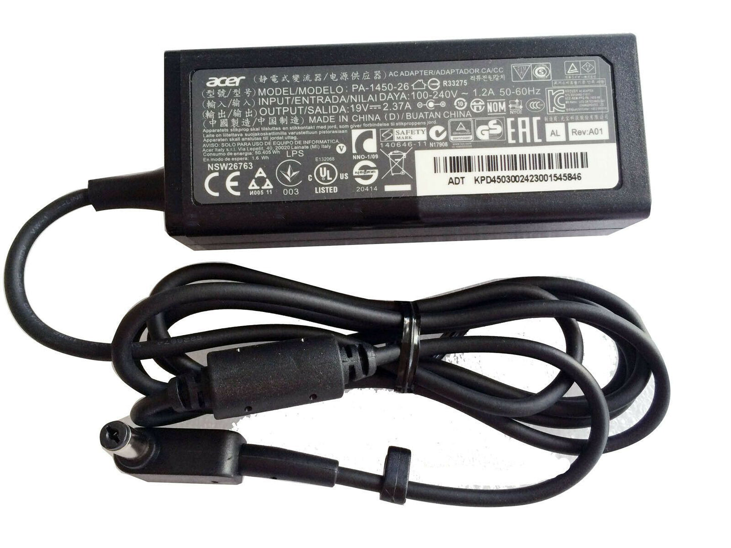 ACER 19V 2.37A 45W (5.5mm*1.7mm) Original Laptop Charger For ES1-512 711 PA-1450-26 ES1-512