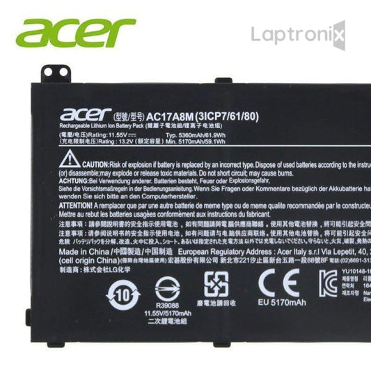 Acer AC17A8M  Laptop Battery for TravelMate X3410-M-51XY TMX3410MG51V0 Acer Spin 3 SP314-52-599W SPIN 3 SP3145237XY