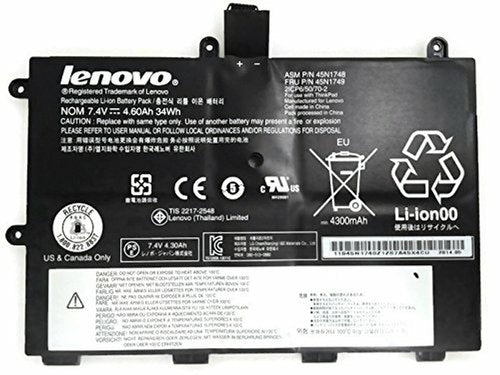 LENOVO Original 45N1750 Laptop Battery for 01AV404 45N1748 45N1749 45N1751 NoteBook TP 11e 4G 120 W10H 20DA003FAU ThinkPad Yoga 11e 20D9000R  Yoga 11e 20DA0022US  Yoga 11e 20DU0008US TP 11e 4G 128 W10H 20DAS18D00