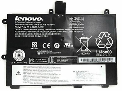 LENOVO Original 45N1750 Laptop Battery for 01AV404 45N1748 45N1749 45N1751 NoteBook TP 11e 4G 120 W10H 20DA003FAU ThinkPad Yoga 11e 20D9000R  Yoga 11e 20DA0022US  Yoga 11e 20DU0008US TP 11e 4G 128 W10H 20DAS18D00