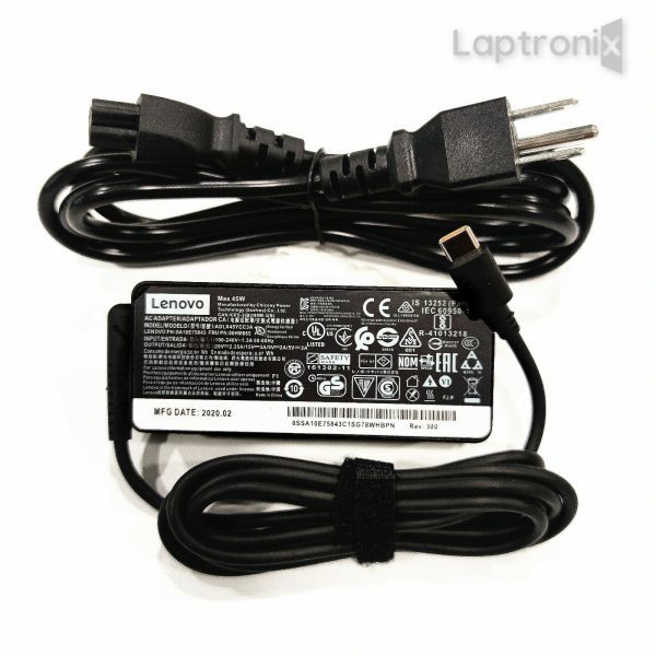 Lenovo 45W USB-C Type-C laptop charger for ThinkPad L380 L390 E480 E485
