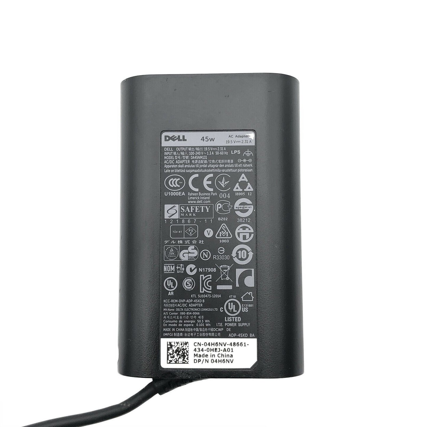 Dell 19.5V 2.31A 45W (4.5mm*3.0mm) Original Laptop Charger for 01XRN1, 03RG0T,