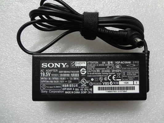 Sony 19.5V 3.3A 65W (6.5mm*4.4mm) Original Laptop Charger for VPCCW VPCEB VPCEE , VGP-AC19V48