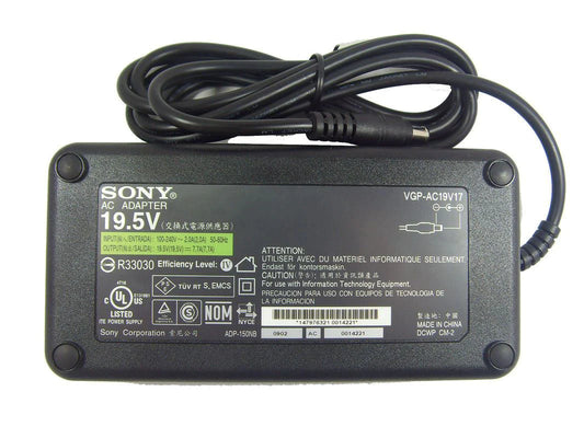 Sony 19.5V 7.7A 150W (6.5mm * 4.4mm) Original Laptop Charger for 	Vaio PCG-2, PCG-9, PCG-GRT Series FRV29, FRV30
