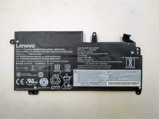 Lenovo Original 01AV400 Laptop Battery for SB10J78997 ThinkPad New S2 2018(0PCD) ThinkPad New S2 2018(20L1A00DCD) ThinkPad New S2 2018 Lenovo Think Pad 13 (20GJS02500) ThinkPad New S2 2018(20L1A000CD) ThinkPad New S2 2018(20L1A00HCD)