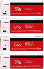 Canon 045 Toner Cartridge - Kit A for MF630 Series & LBP612Cdw Printers, Includes Yellow/Magenta/Cyan/Black