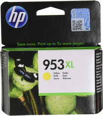 HP 953xl High Yield Ink Cartridge, Yellow - F6U18AE