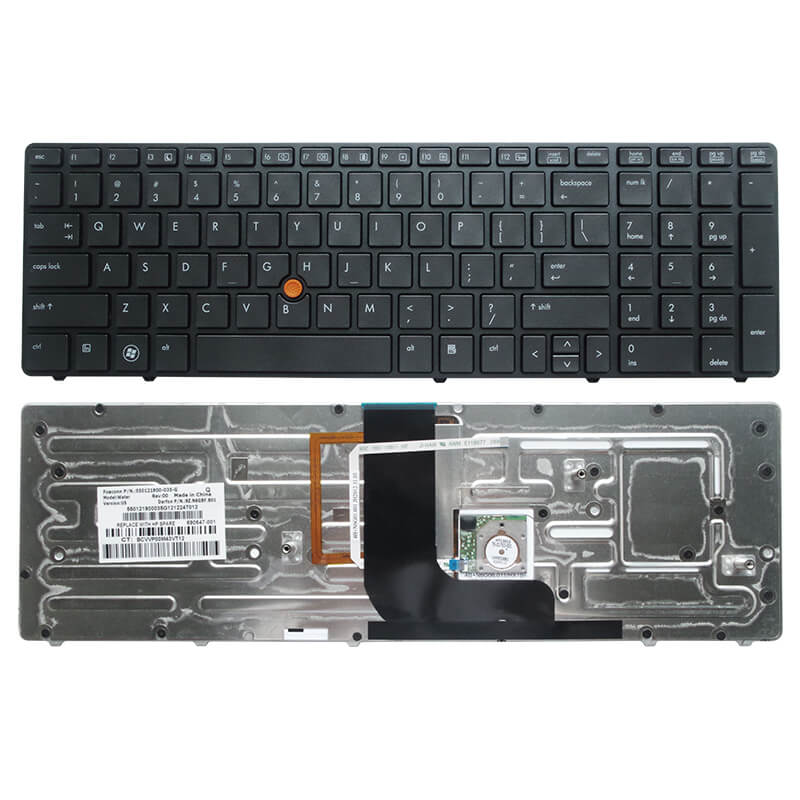 HP Elitebook 8560W NSK-HXBBF 8570W  US Layout Laptop Keyboard with Backlight
