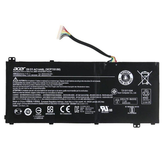 Acer AC14A8L Original Laptop Battery For 3ICP7/61/80 934T2119H KT.0030G.001 Acer Aspire N15W7 VN7-592G VN7792G TMX3410M5795 X3 X3410-MG