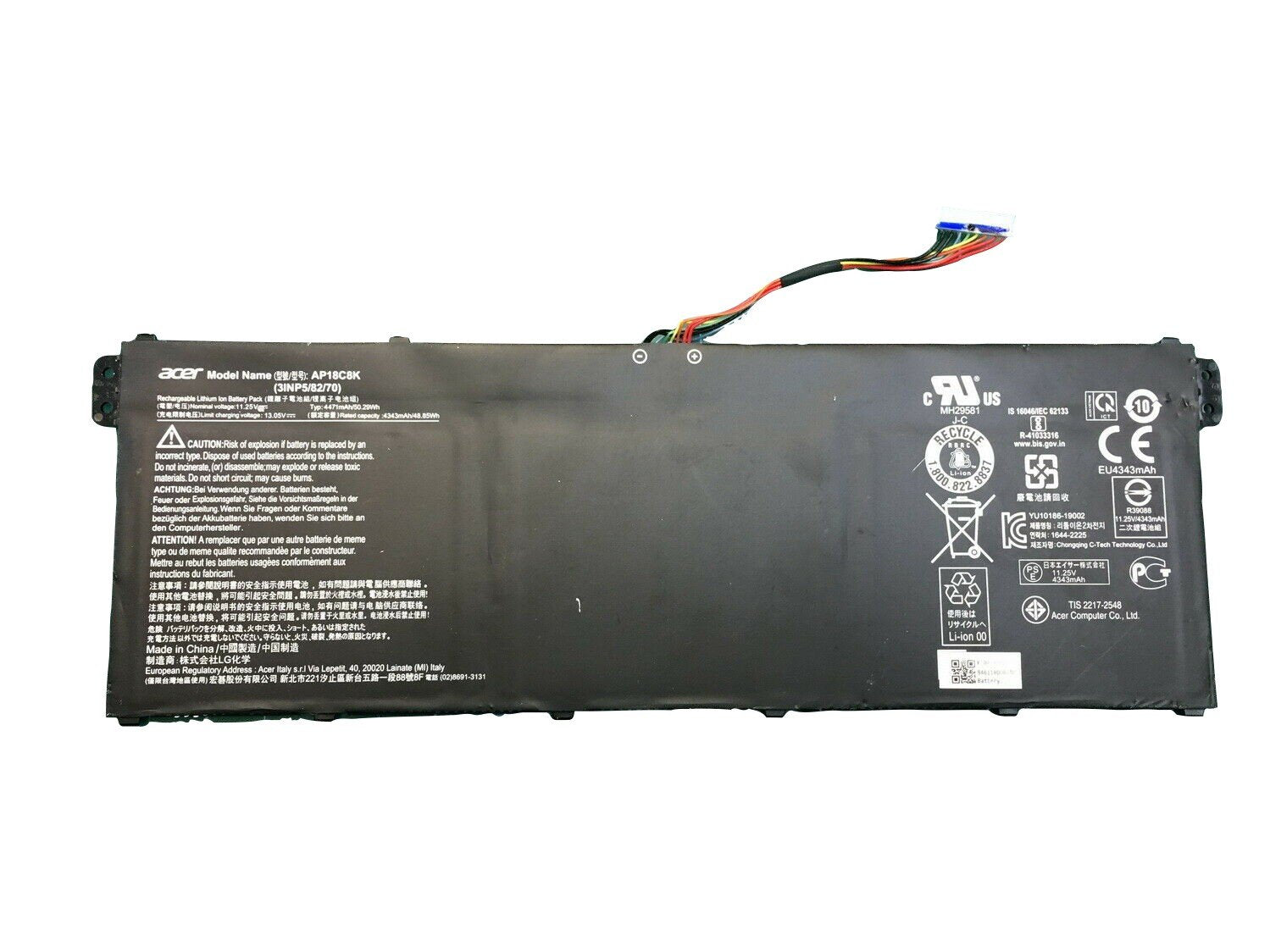 Acer AP18C8K Laptop Battery for 3INP5/82/70 Chromebook 314 C933-C9J5 Aspire 5 A515-56T-58JT Swift 3 SF314-42-R5SC