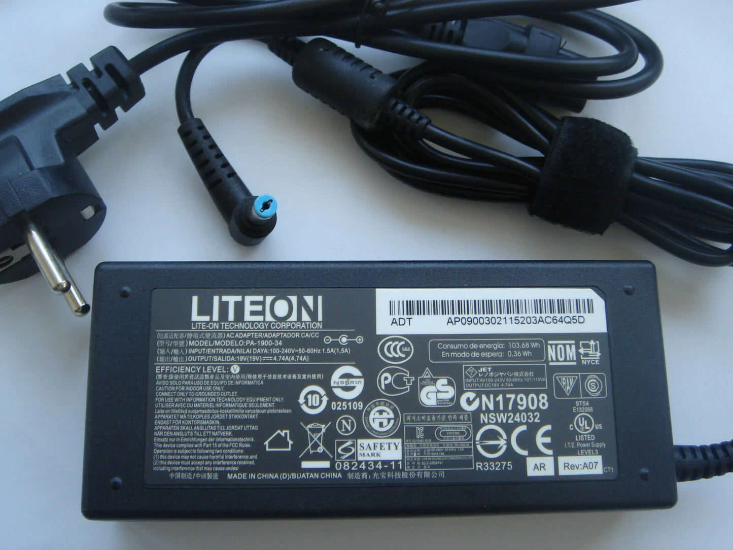 Acer 19V 4.74A 90W (5.5mm * 1.7mm) Laptop Charger for Aspire 7110 7220 7230
